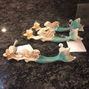 Mermaid drawer pulls. Set of 3.